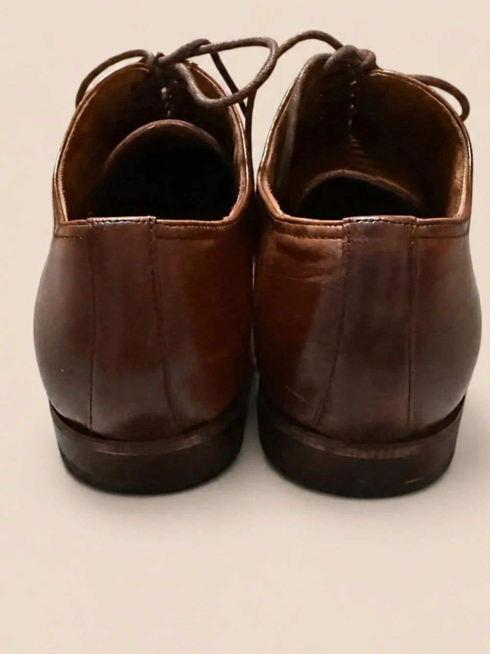 Florsheim Men’s 11D Cognac Brown Leather Cap Toe Oxford Dress Shoes